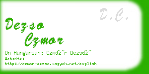 dezso czmor business card